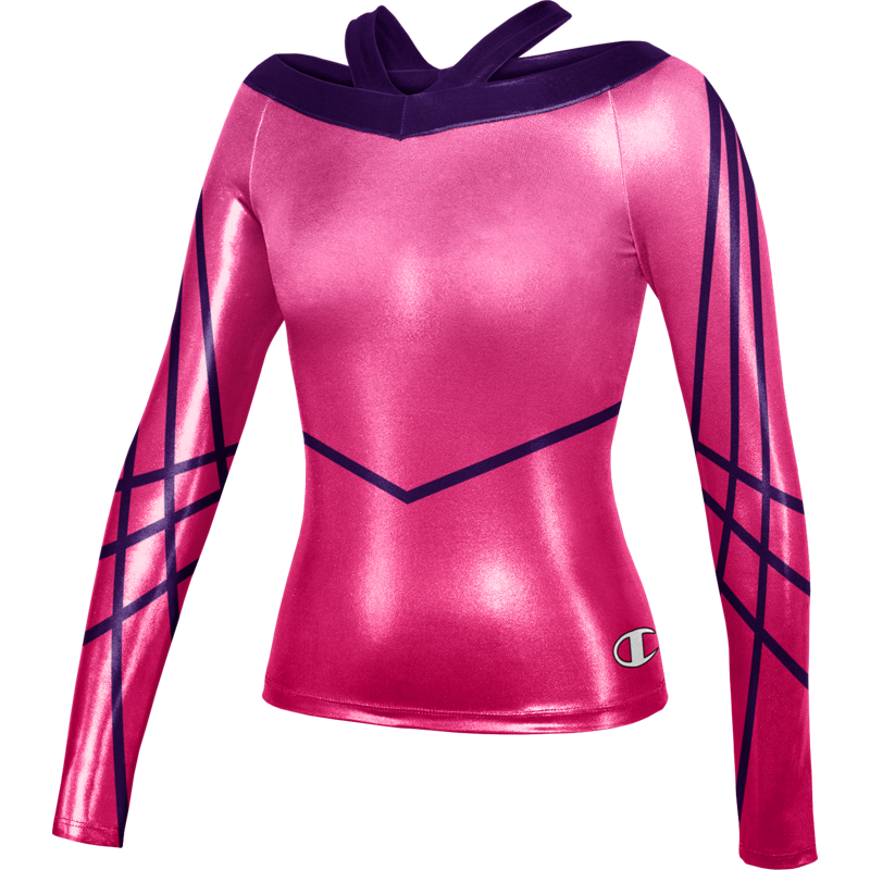 Shimmer Cold Shoulder Long Sleeve Shell